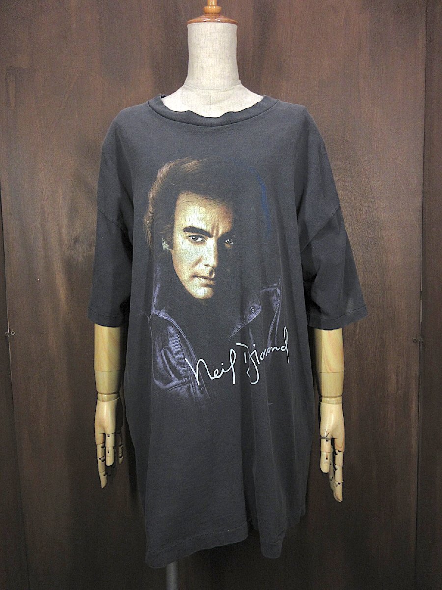 ビンテージ90’s●Neil Diamond 1996年ツアーTシャツ黒size XXL●250810z2-m-tsh-bnニールダイアモンドブラックフェードメンズ古着拍卖