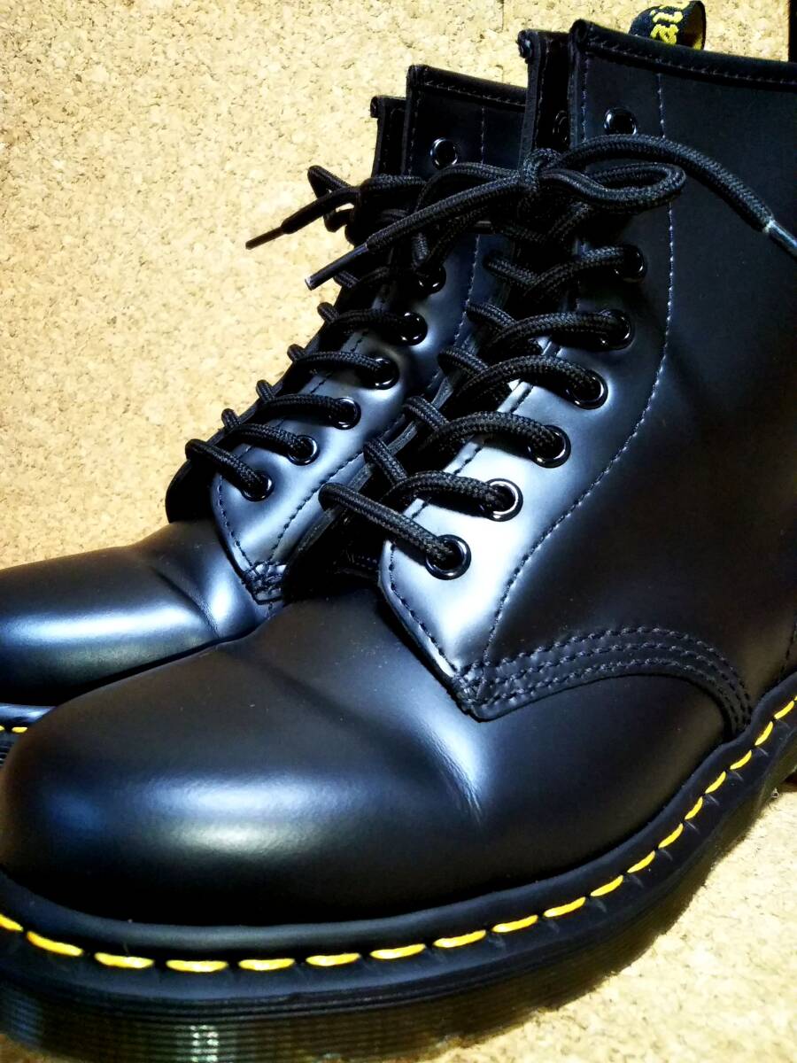 【Dr.MARTENS】ドクターマーチン 1460 8ホールブーツ UK6 (25cm ) 8EYE BOOT スムースレザー ブラック 国内正規品【美品】拍卖