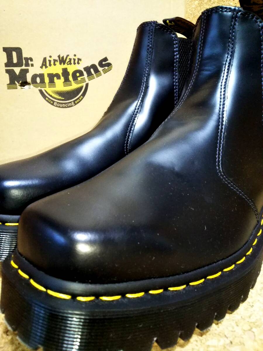 【Dr.MARTENS】ドクターマーチン 2976 BEX SQUARED チェルシーブーツ UK9 (28cm ) サイドゴアブーツ ブラック 厚底【箱付き極美品】拍卖