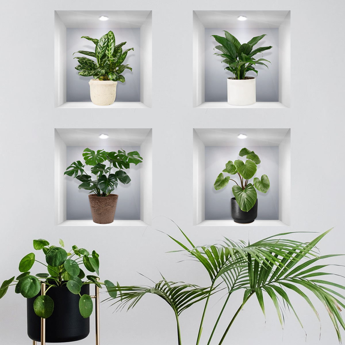 (NO.603)DIY剥がせる飾り 送料込み 壁紙 ウォールステッカー 綺麗な仕上がり 壁シート 模様替え 壁飾り 雰囲気替え 子供ルーム 3D盆栽拍卖