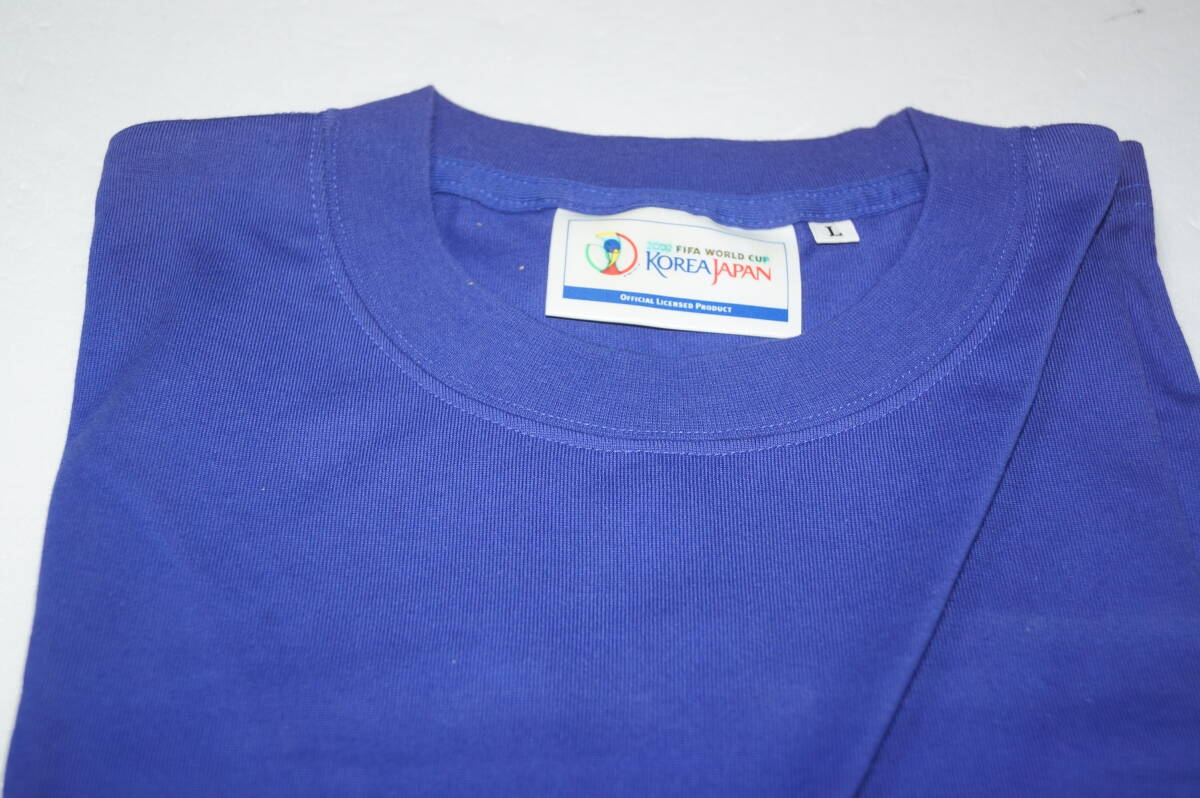 未使用 Tシャツ 無地(ブルー) Mサイズ 2002 FIFA ワールドカップ KOREA JAPAN拍卖