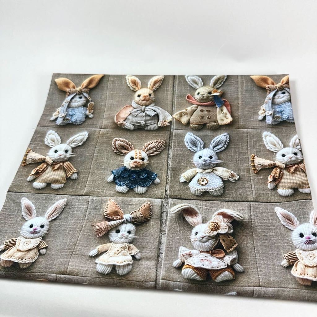 USAシーチング綿生地幅110cm×49cm.人形風.兎拍卖