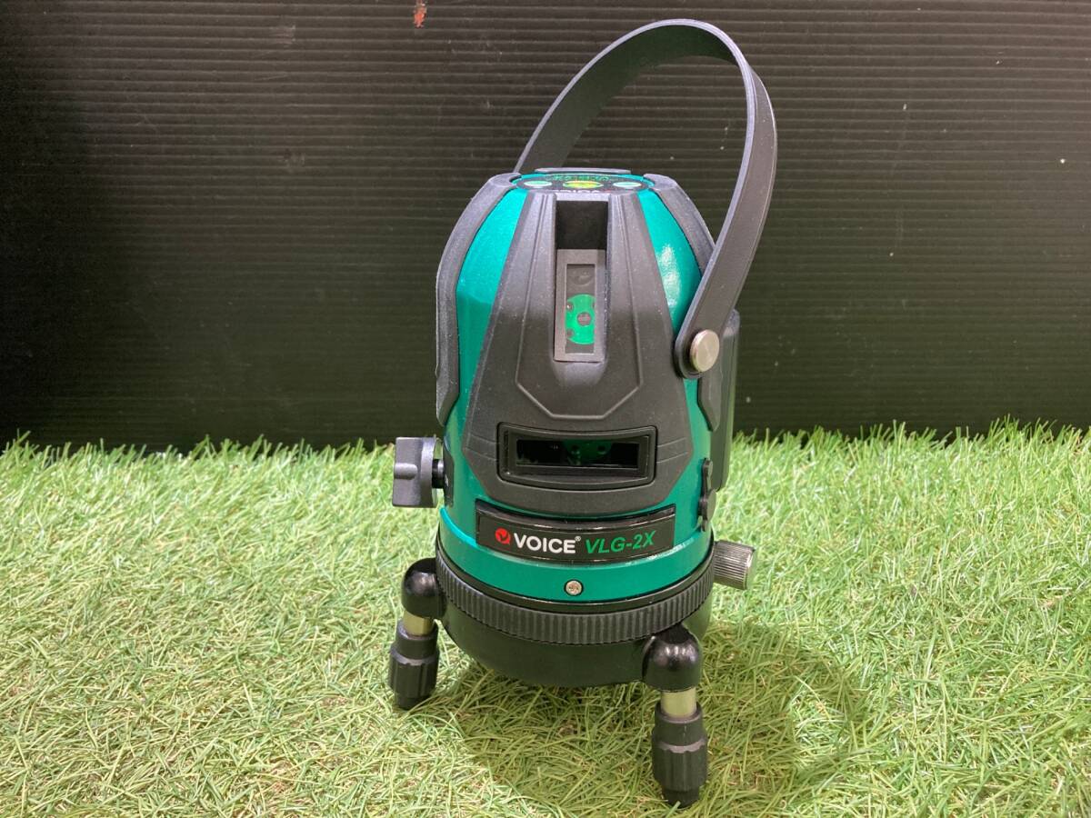 H9【未使用品】VOICE 2ライン グリーンレーザー墨出し器 VLG-2X メーカー1年保証 タテ・ヨコ ライン照射モデル拍卖