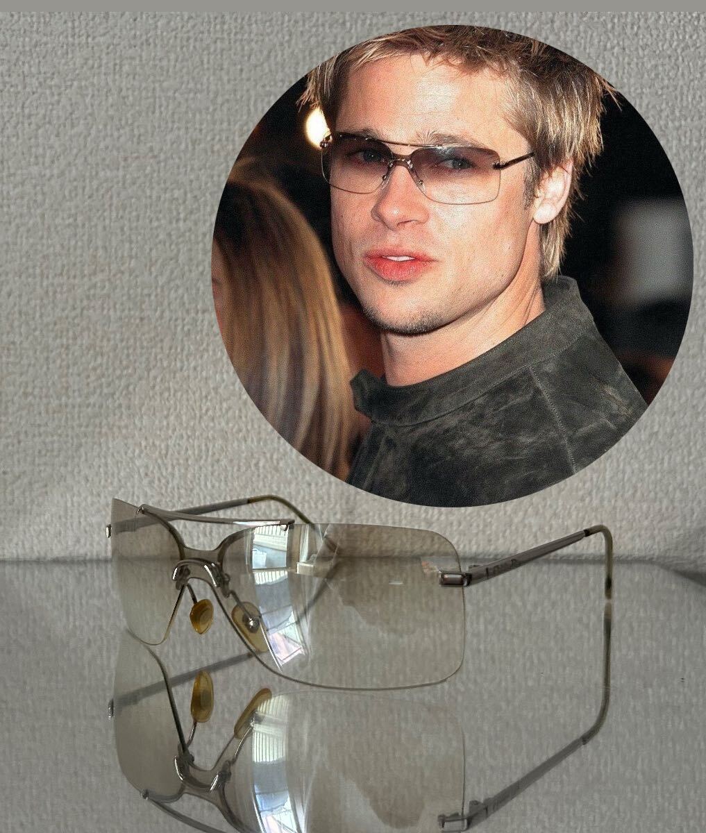 【秋冬でも掛けやすい 奇跡の同色Dior】ブラッド・ピット ブラピ 「スパイゲーム」サングラス拍卖