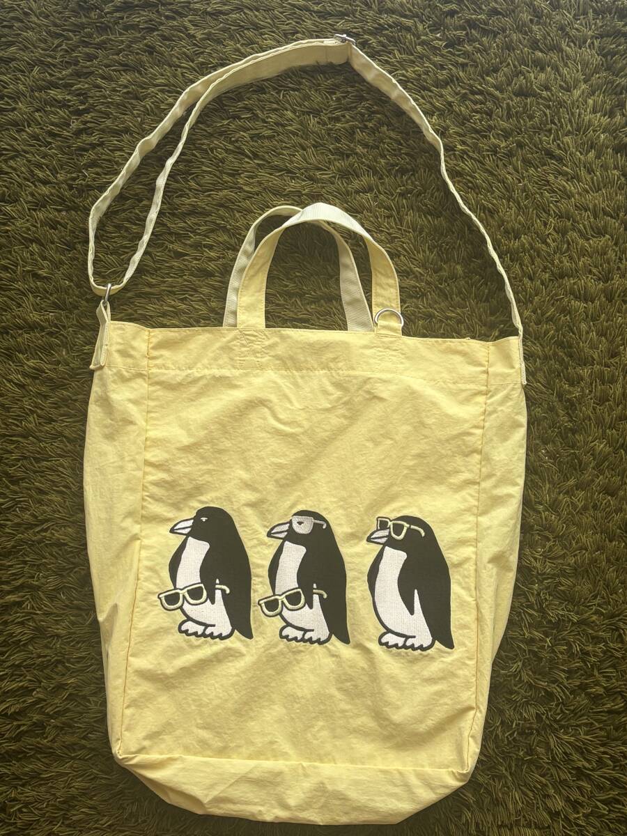 ★☆【graniph】グラニフ シティボーイペンギン ナイロン2WAYトートバッグ【1回のみ使用】☆★拍卖