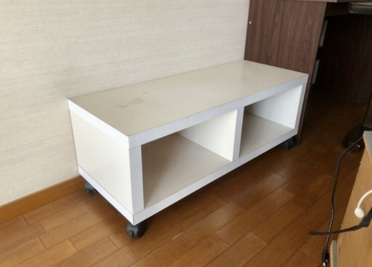 手渡しのみ★テレビ台 キャスター付き★ホワイト★白★兵庫県芦屋市拍卖