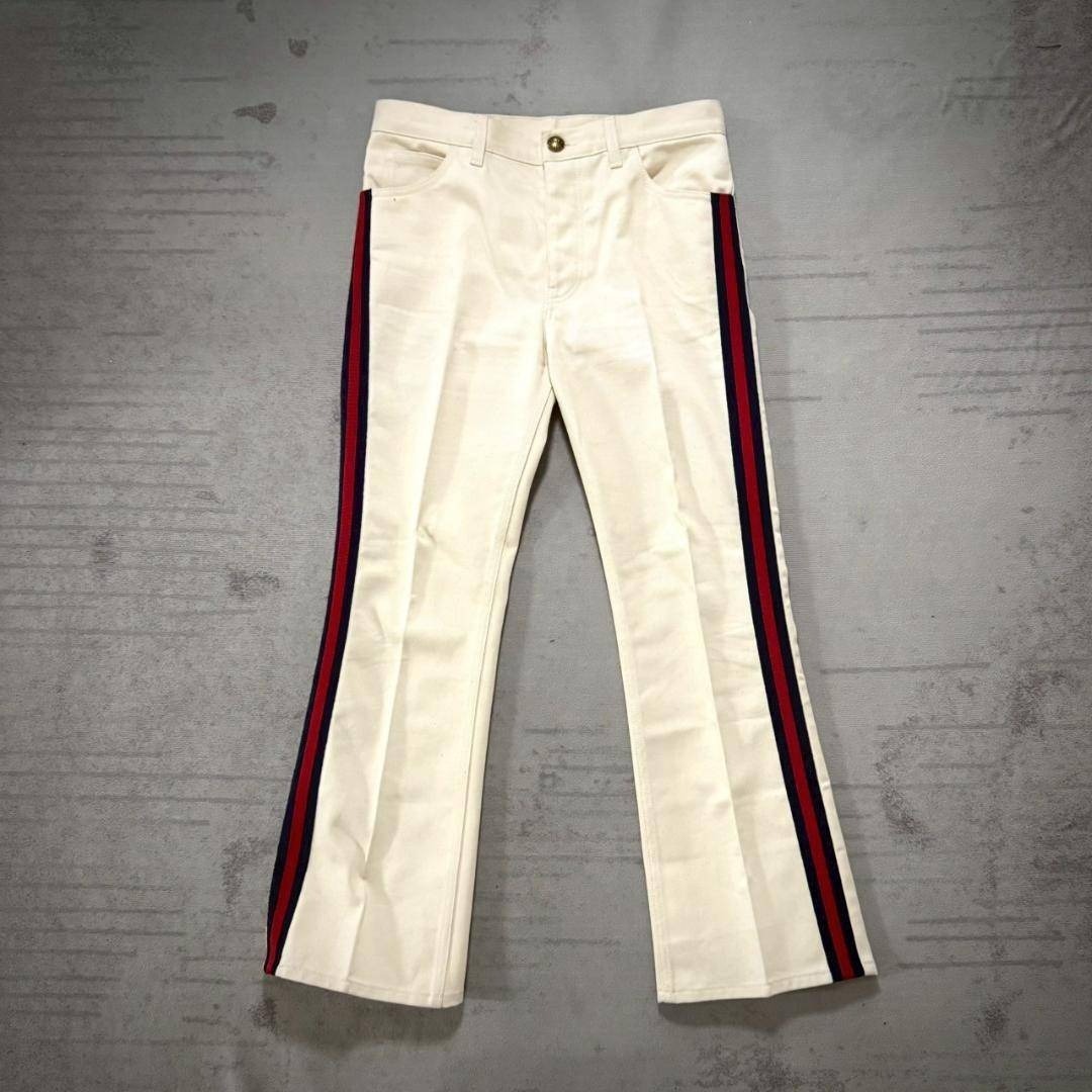 超美品 GUCCI サイドライン フレア デニムパンツ 26 シェリーライン拍卖