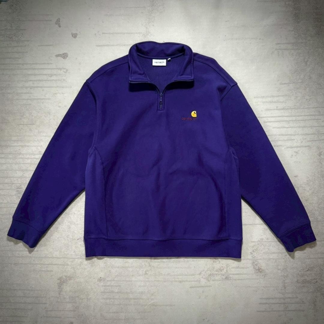 新品 carhartt ハーフジップ XL 刺繍 ロゴ スウェット拍卖