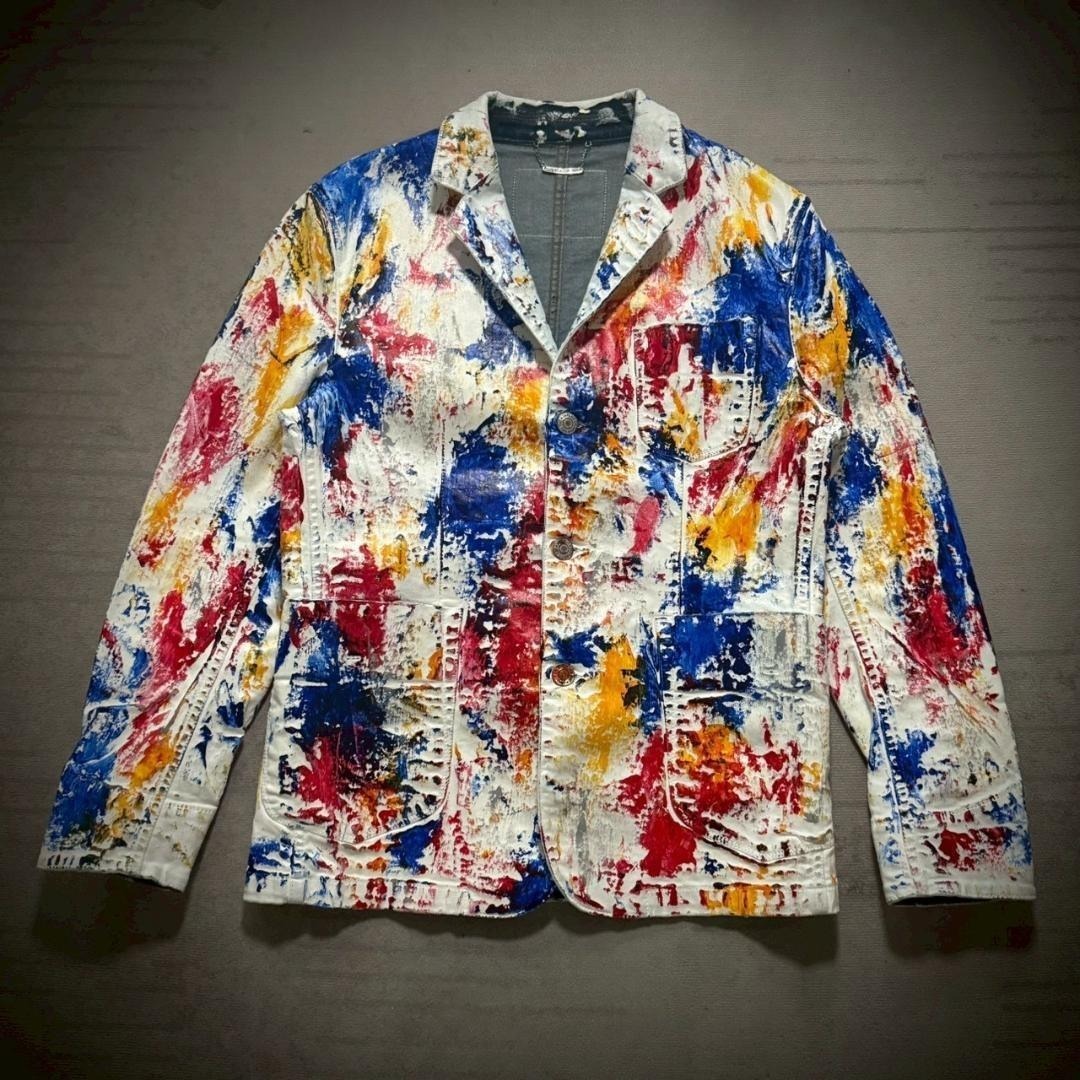 未着用 TMT ハンドペイント ペンキ テーラード JKT L拍卖