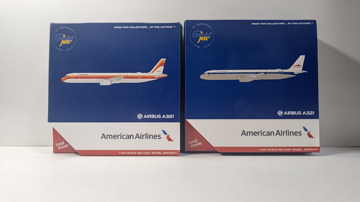 1/400 Gemini Jets American Airlines AIRBUS A321 旅客機 2機セット拍卖