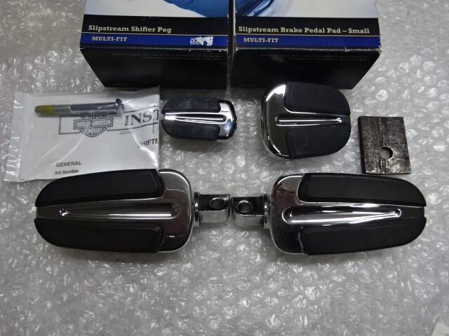 H-D純正OP FX系 ソフテイル ダイナ スリップストリーム シフターペグ ペダルパッド フットペグ クローム ハーレー フォワードコントロール拍卖