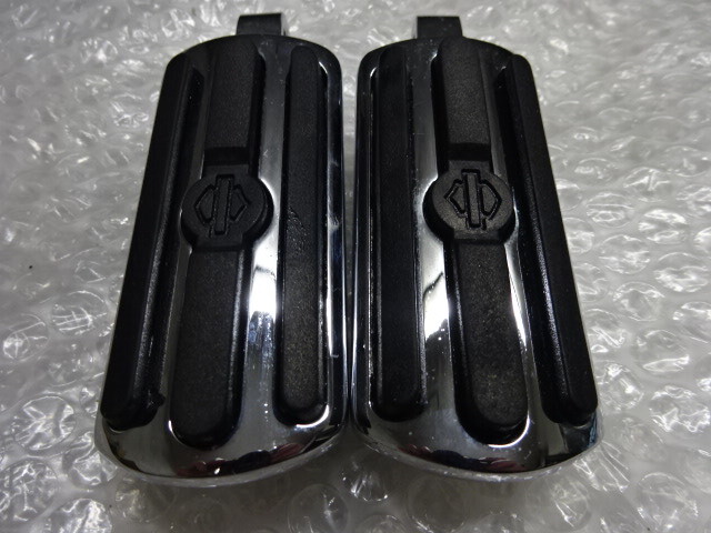 H-D純正OP クローム&ラバー カスタム フットペグ クローム スモール 検 ハーレー スポーツスター ダイナ ソフテイル パッセンジャー 拍卖