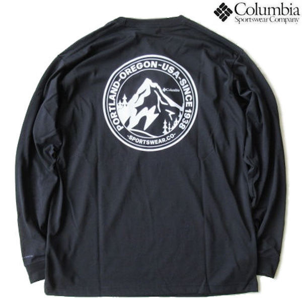 コロンビア★Columbia【アーバンハイクグラフィックロングスリーブTシャツ】吸湿速乾ドライTシャツ PM0571 011/ブラック XLサイズ拍卖