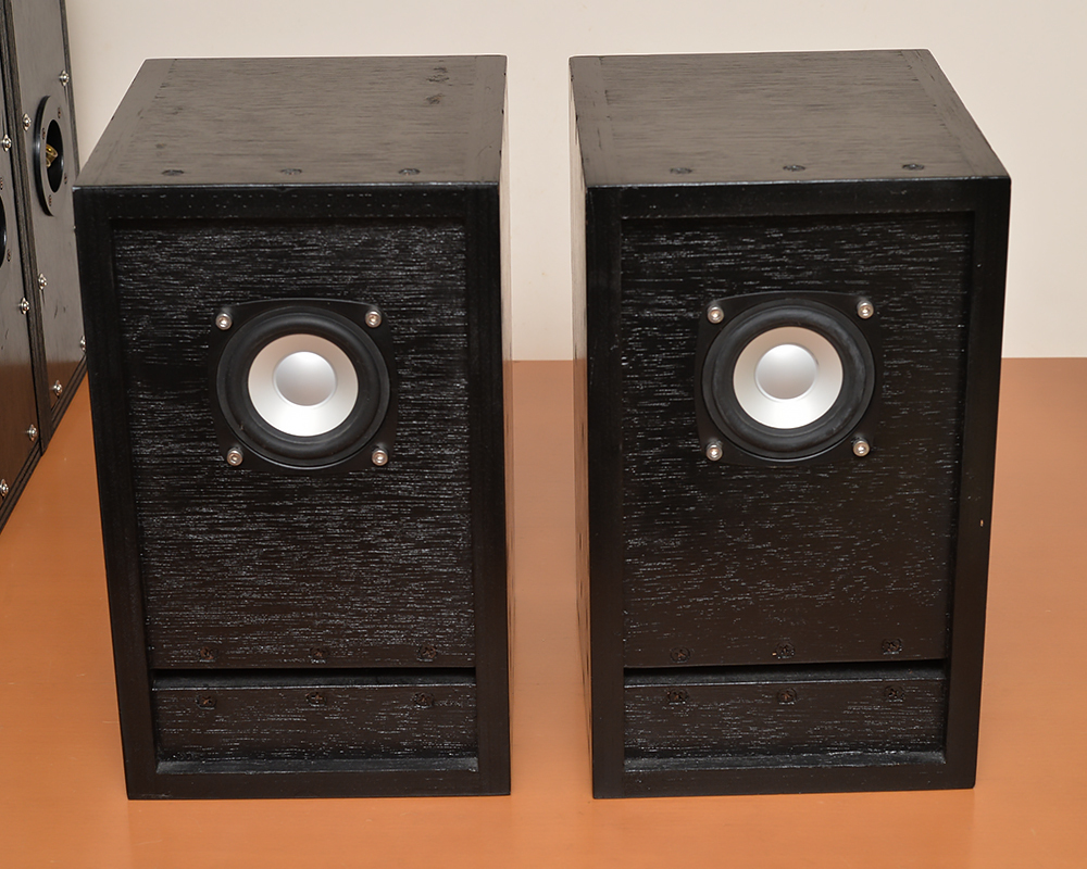 ■ 無印スピーカー 65ミリくらい 12ミリ合板自作バスレフ箱ペア拍卖