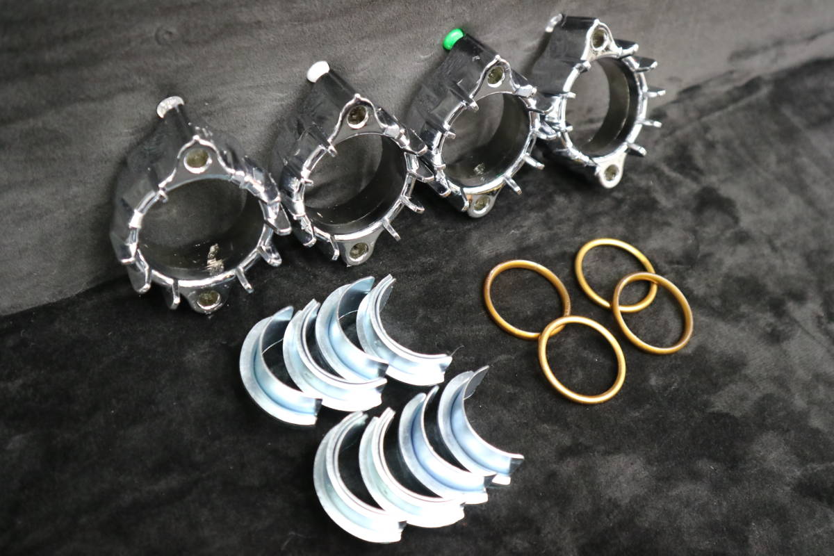 送料込 CBR400F フランジ ワリカラ ガスケット メッキ1台分/マフラー 純正対応CBX550F CBX400F NC07 NC17 PC04 交換 旧車拍卖