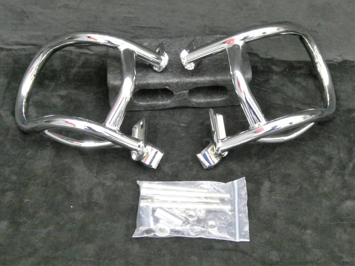 【送料無料】 GPZ400F エンジンガード メッキ2/ GPZ400F2 未使用ZX400A ZX400C エンジンガード ガード プロテクター 外装 カスタム 拍卖