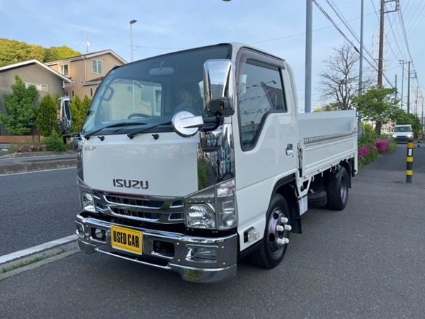 エルフ 3.0 ワイド ロング フルフラットロー ディーゼルターボ PG600kg オートマ ETC 2t拍卖