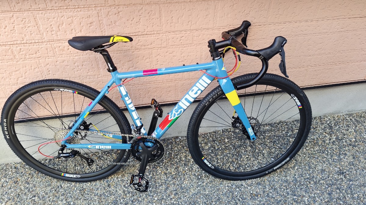 CINELLI ZYDECO LALA MR BLUE SKY 49cm xs size チネリ ジデコ ララ メインコンポ シマノ ソラ 48-32 11-34 試走のみ拍卖