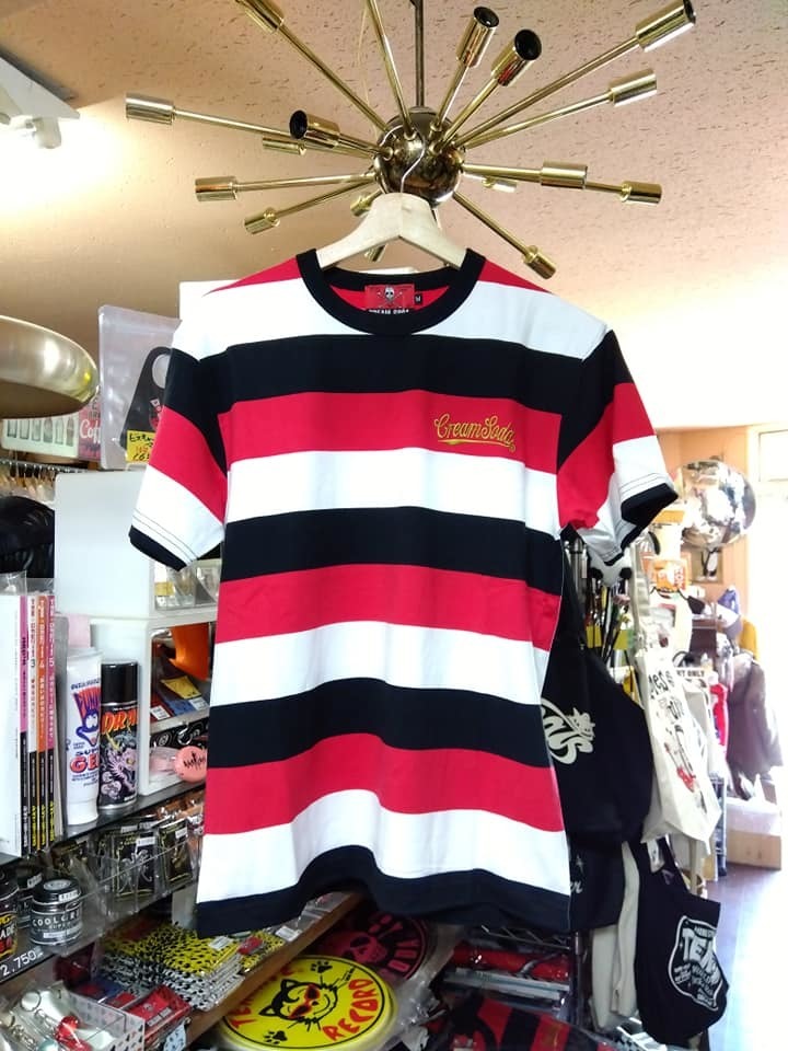 最終出品!SサイズクリームソーダボーダーTシャツMULTI!検索CREAMSODAロカビリーブラックキャッツビスキャッツピンクドラゴン昭和レトロ拍卖