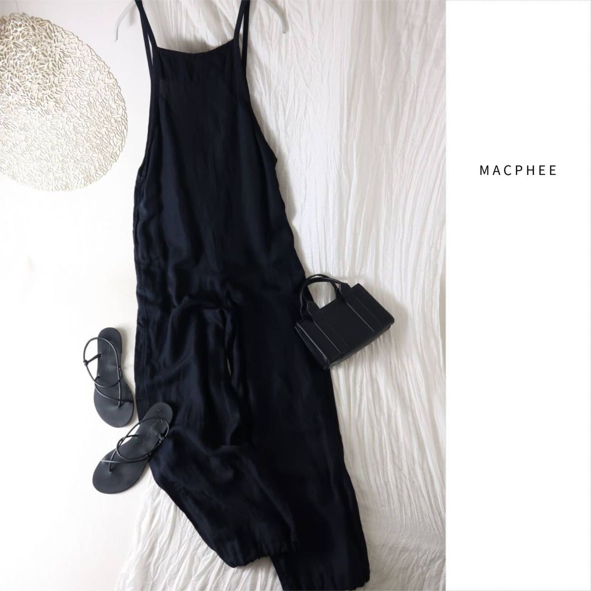 2.3万☆トゥモローランド/マカフィー MACPHEE☆洗える ハイブリッドツイル サロペット☆M-S 4488拍卖