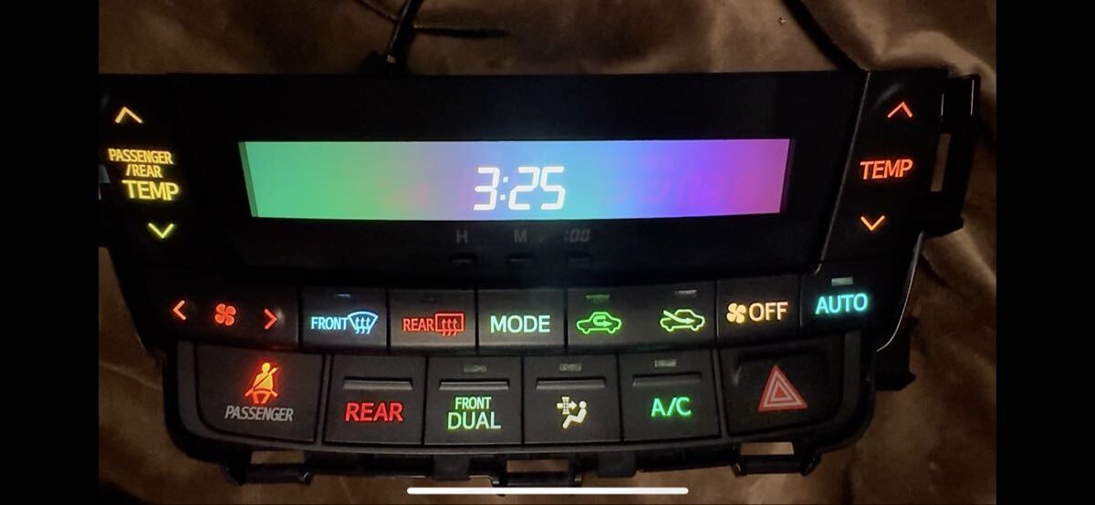 返送不要 後期 20系 アルファード ヴェルファイア レインボー 自動変化グラデーション仕様 LED打ち換え済み エアコンスイッチパネル拍卖