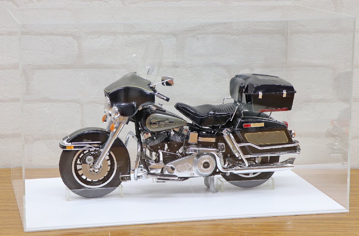M◎ジャンク品◎模型『HARLEY-DAVIDSON FLH-80 Classic』 ハーレーダビットソン メーカー名等詳細不明 本体サイズ(約):W40×H26.5×D12.5cm拍卖