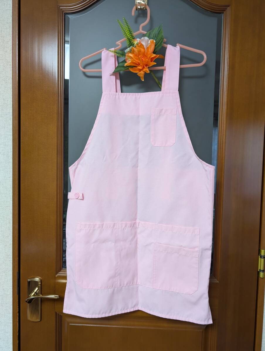 【NURSERY】ナースリー セミミドル丈 エプロン ピンク L ☆彡拍卖