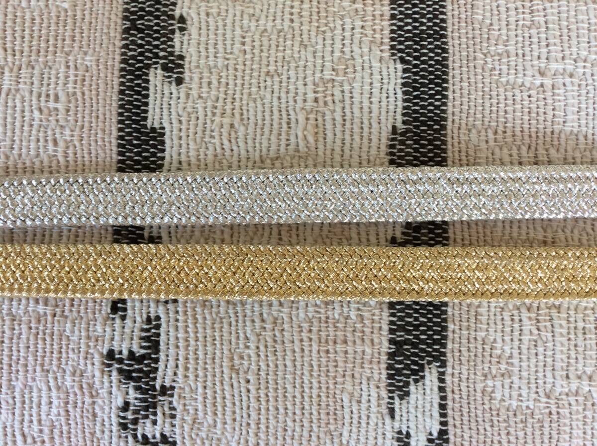 即決 中古 金糸銀糸使用 フォーマル用帯締め レターパックライト込 8月22日初出品拍卖