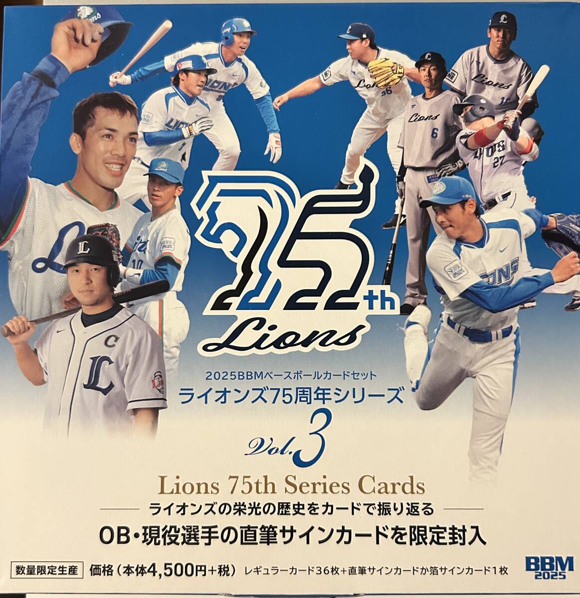 2025BBM 【開封済み】西武ライオンズ75周年シリーズVOL3 レギュラーコンプセット 箱付き⑩拍卖