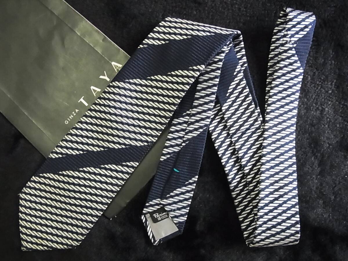 ■E0252N■在庫処分SALE■銀座の老舗TAYA田屋【ストライプ 柄】ネクタイ★★拍卖