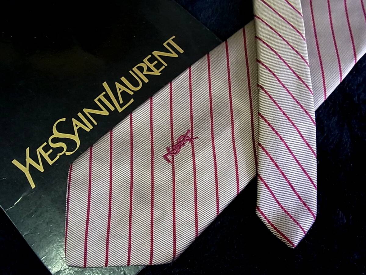 ■E0389■在庫処分SALE■【YSLロゴ入】サンローラン ネクタイ拍卖