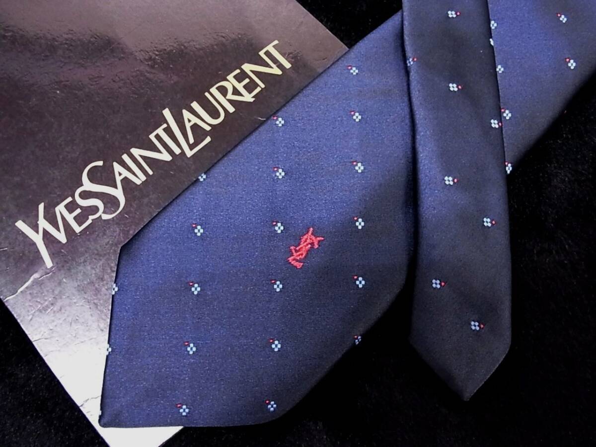 ■E0427■在庫処分SALE■【YSLロゴ入】サンローラン ネクタイ拍卖