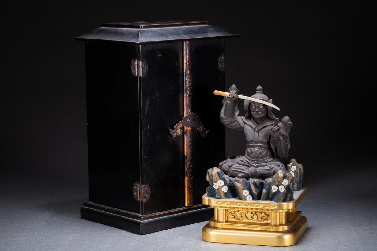 【清】明治~昭和時代 仏教古美術 妙見菩薩 北辰尊星王造像 佛堂 古代美術品 時代仏像/佛像 極細工 廃寺買出品7L6-836S2拍卖