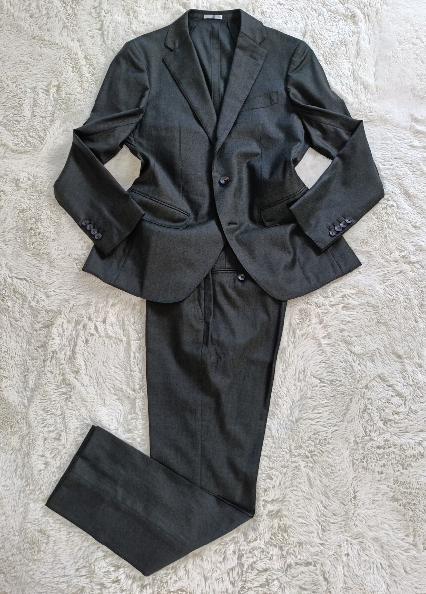 Loro Piana × SUIT SELECT スーツ セットアップ【サイズT165 Sサイズ相当】【グレー】【シングル】【ビジネス】【3B】10000円スタート拍卖