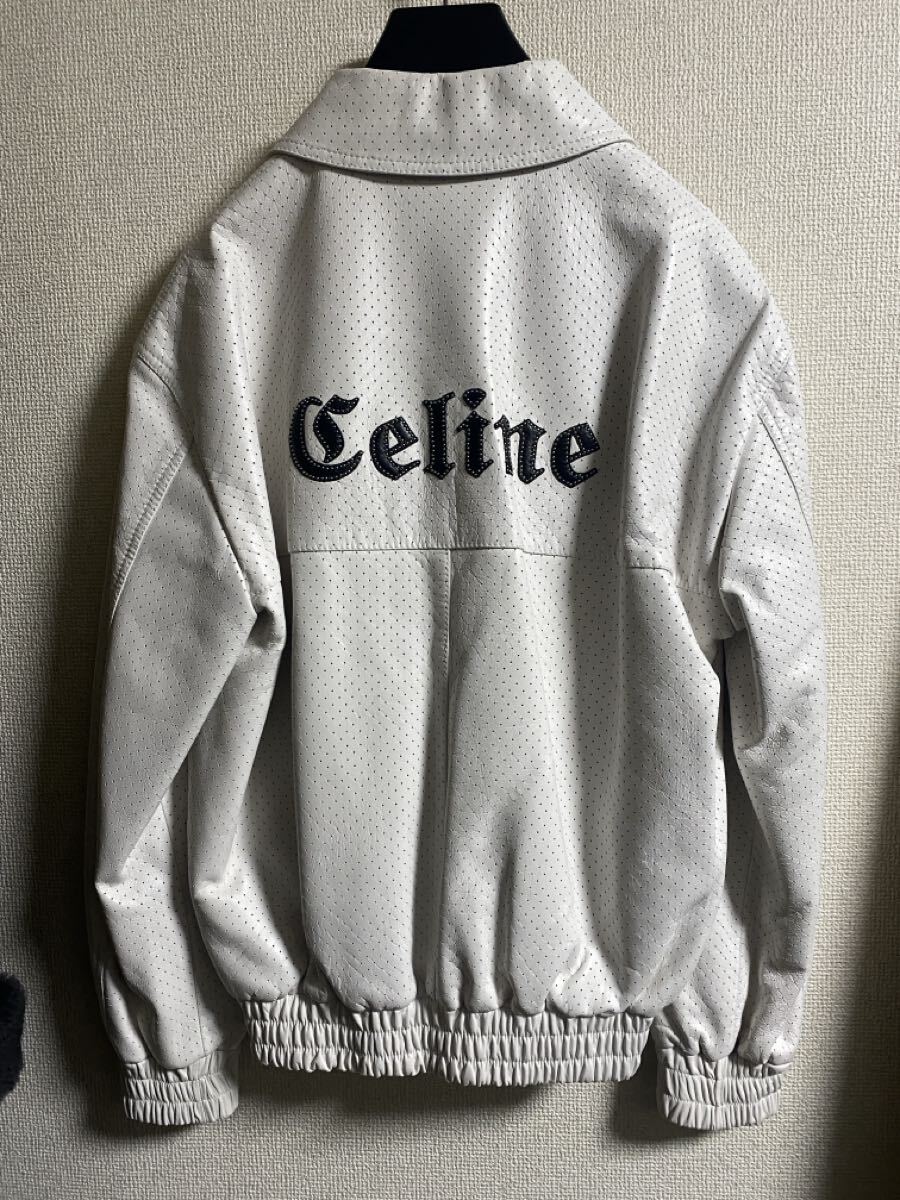 celine 白ボンバーレザージャケット セリーヌ エディスリマン 46 試着のみ 拍卖