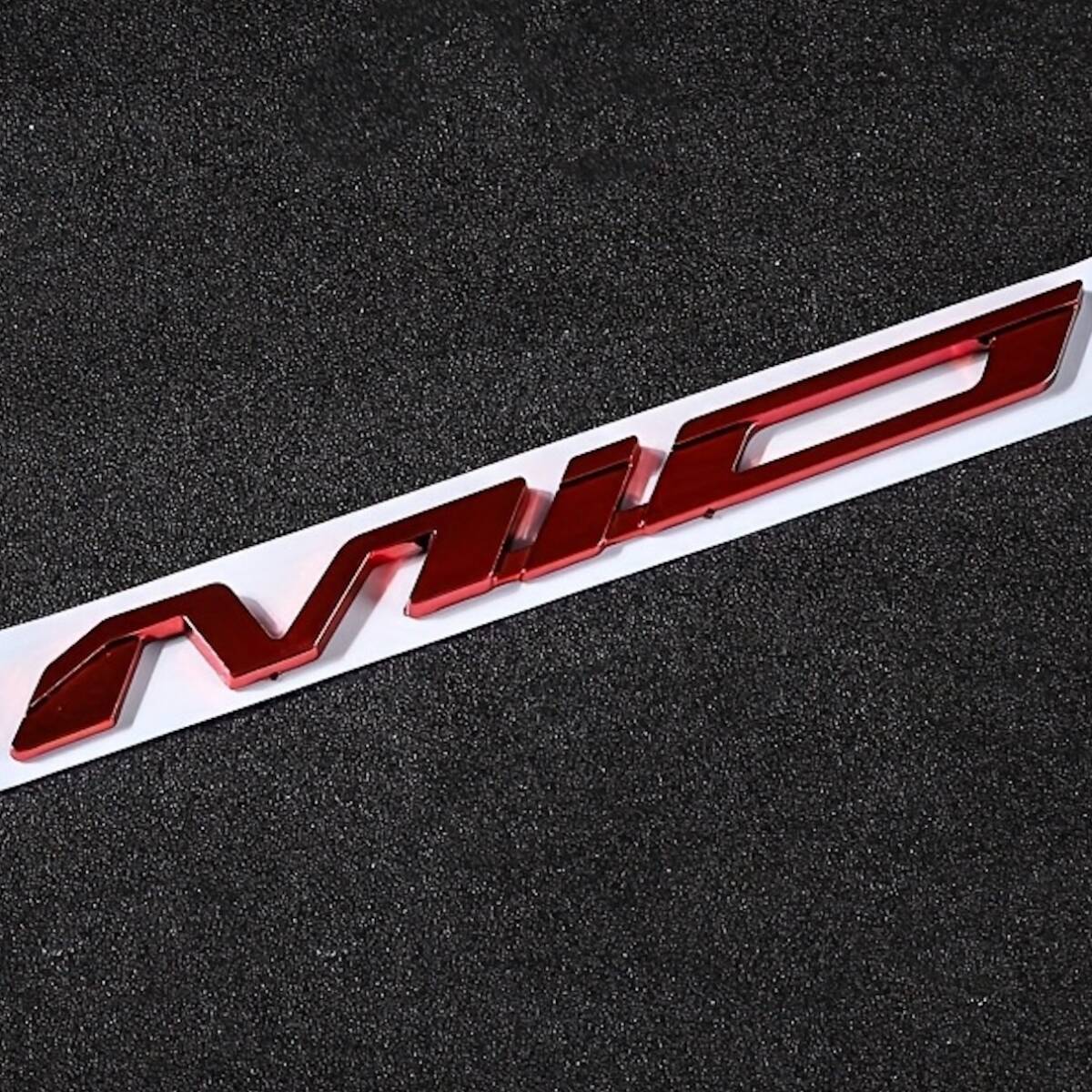 エンブレム MIO ミオ ステッカー 車用 16.5cm レッド 赤 プラスチック プレート 3D 立体 おしゃれ 貼り付け 両面テープ オートバイ t7898拍卖