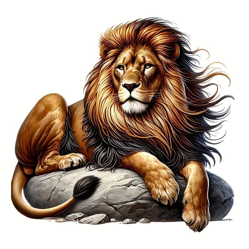 ステッカー ライオン 車用 シール 15cm イラスト リアル 動物 ビニール 防水 おしゃれ 貼り付け インテリア バイク用 ノートパソコン t8119拍卖