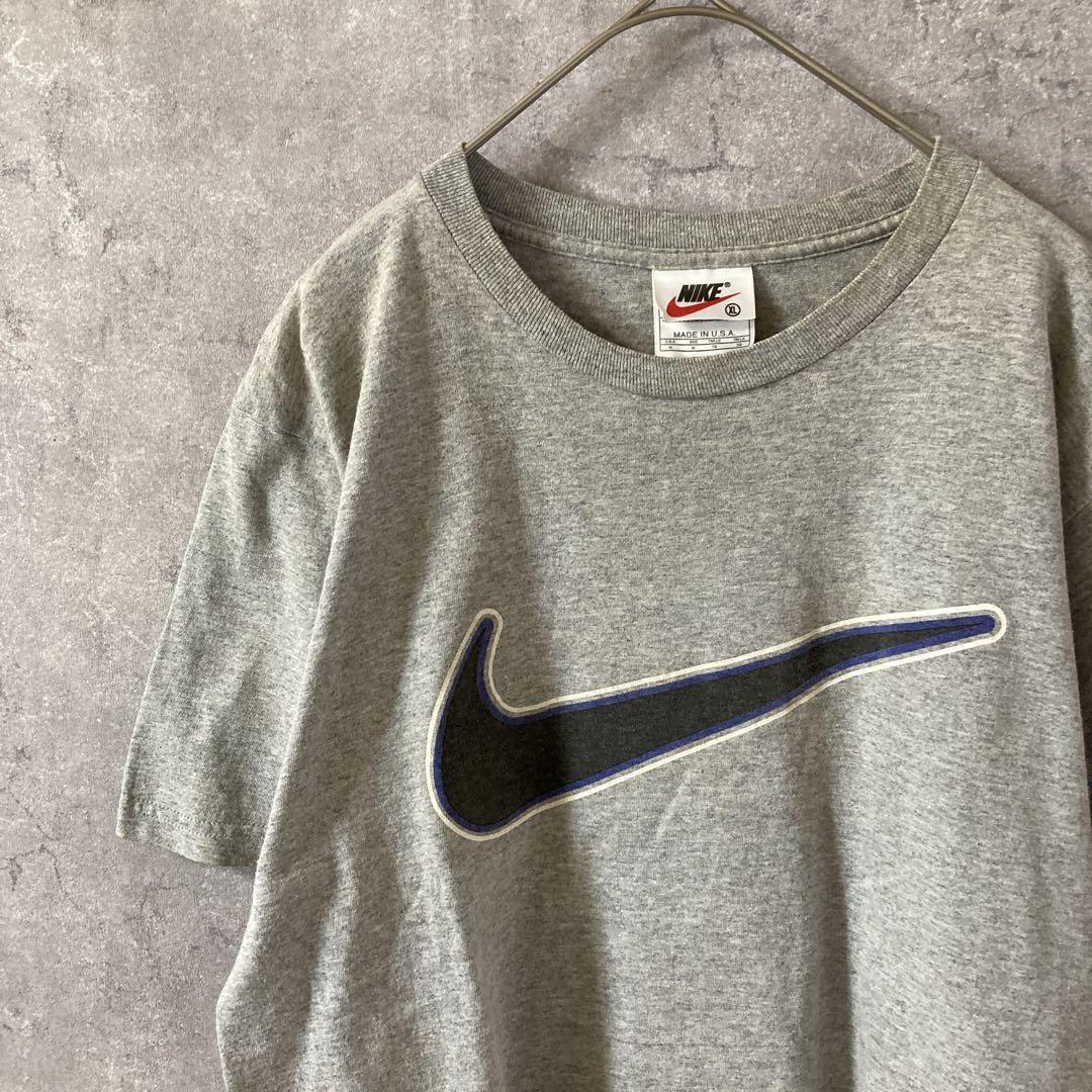 【90s USA製】NIKE Tシャツ 銀タグ XLサイズ 半袖スウッシュ 古着拍卖