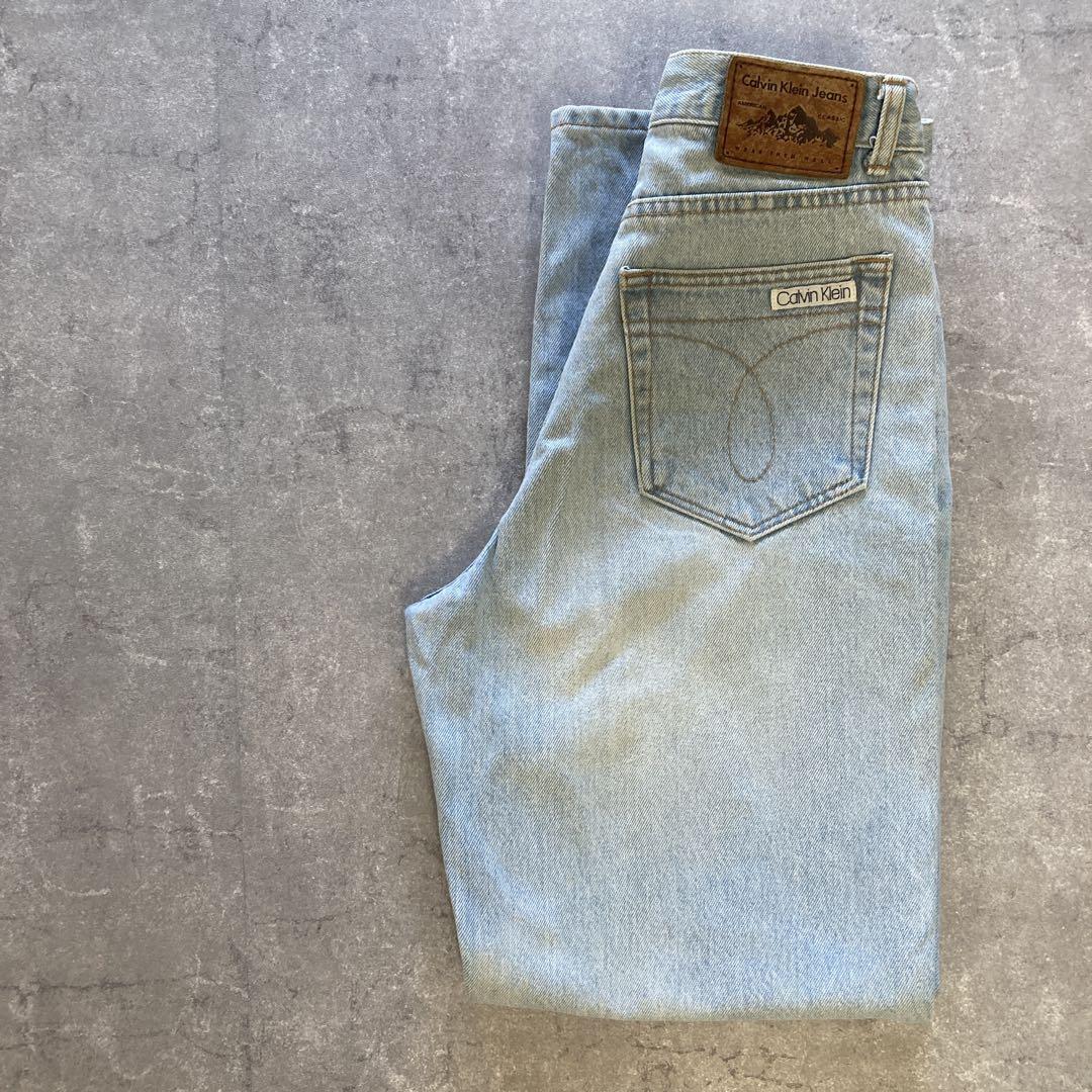 【希少】Calvin Klein ジーンズ テーパードデニム W66レディースM拍卖