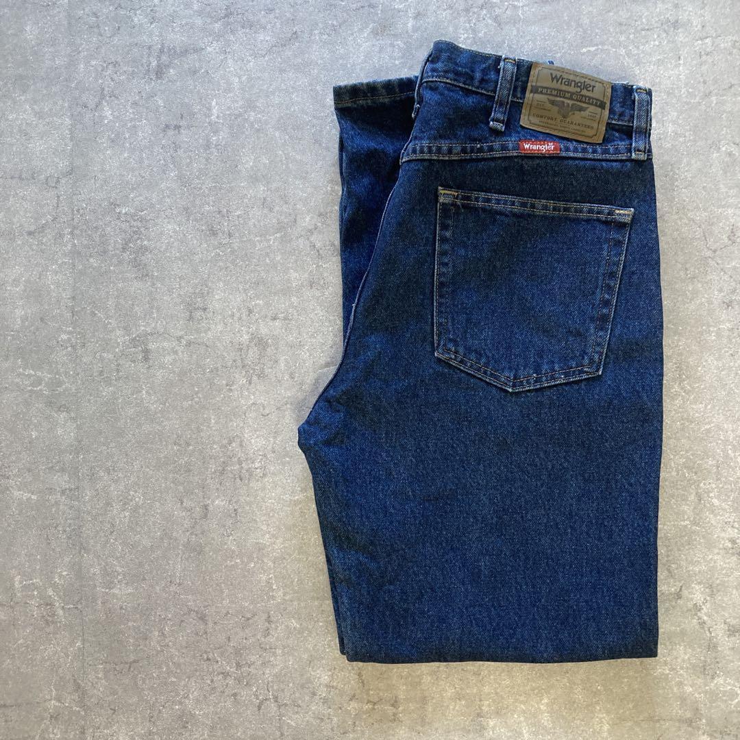 良品Wrangler ストレートデニム ややテーパード W34L30拍卖