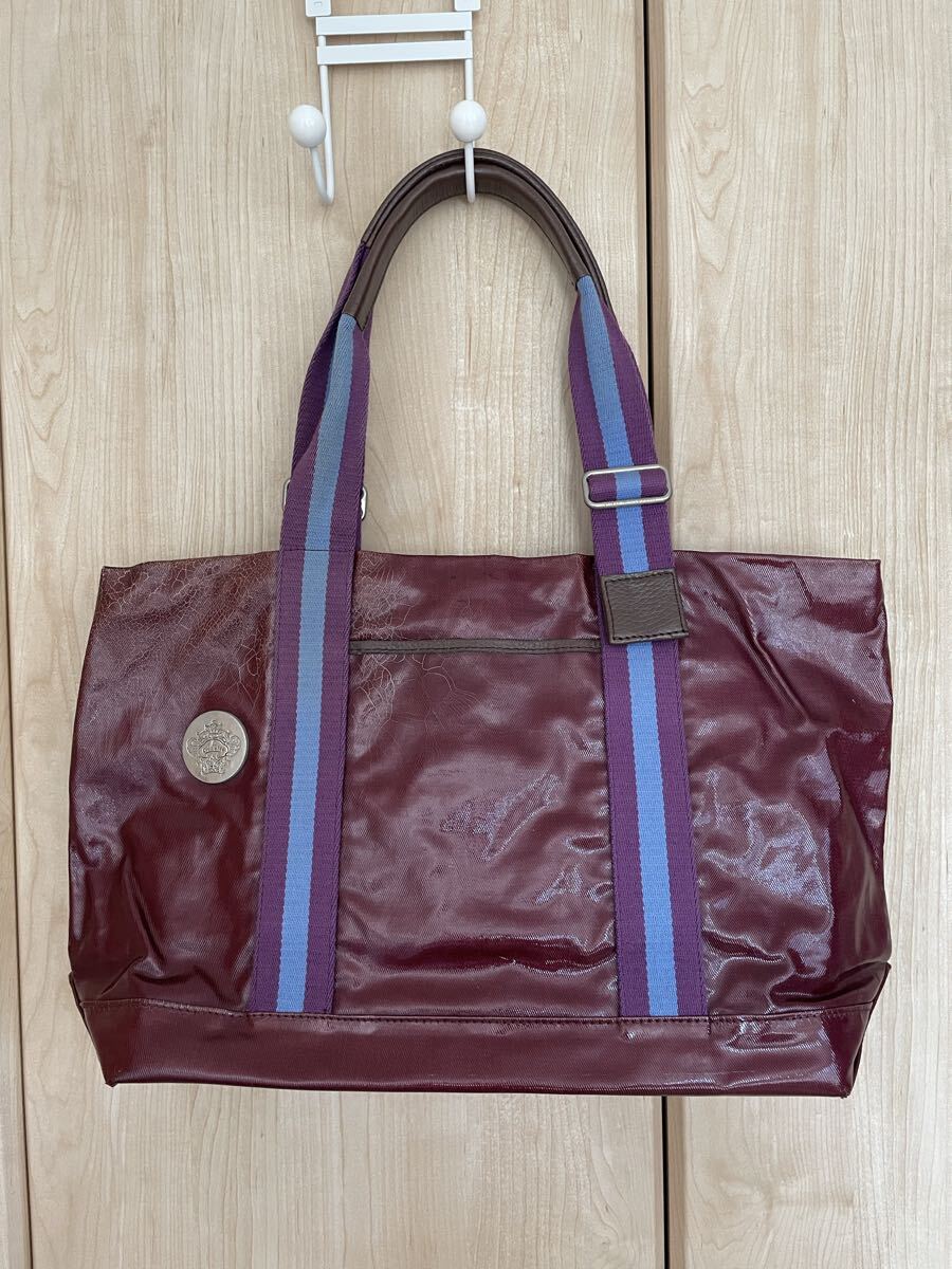 ★オロビアンコ エナメル トートバッグ ワインカラー★拍卖