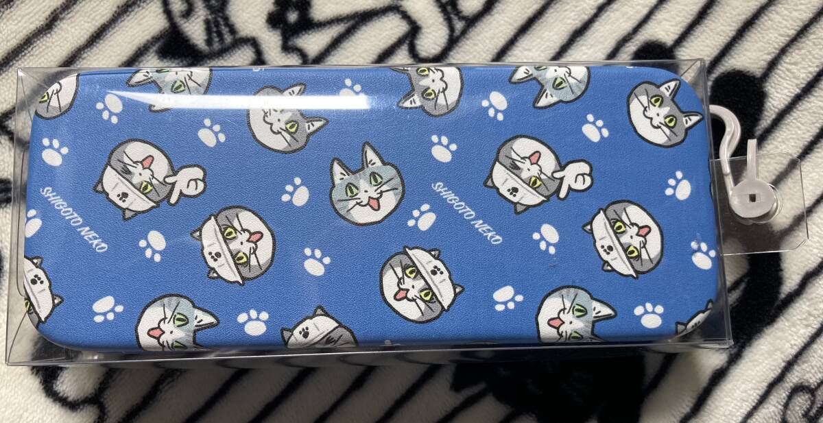新品未開封(1)可愛くてしっかりした作りです〜♪『仕事猫/メガネケース』くまみね/眼鏡ケース/サングラスケース/くまみね /現場猫/ハント猫拍卖