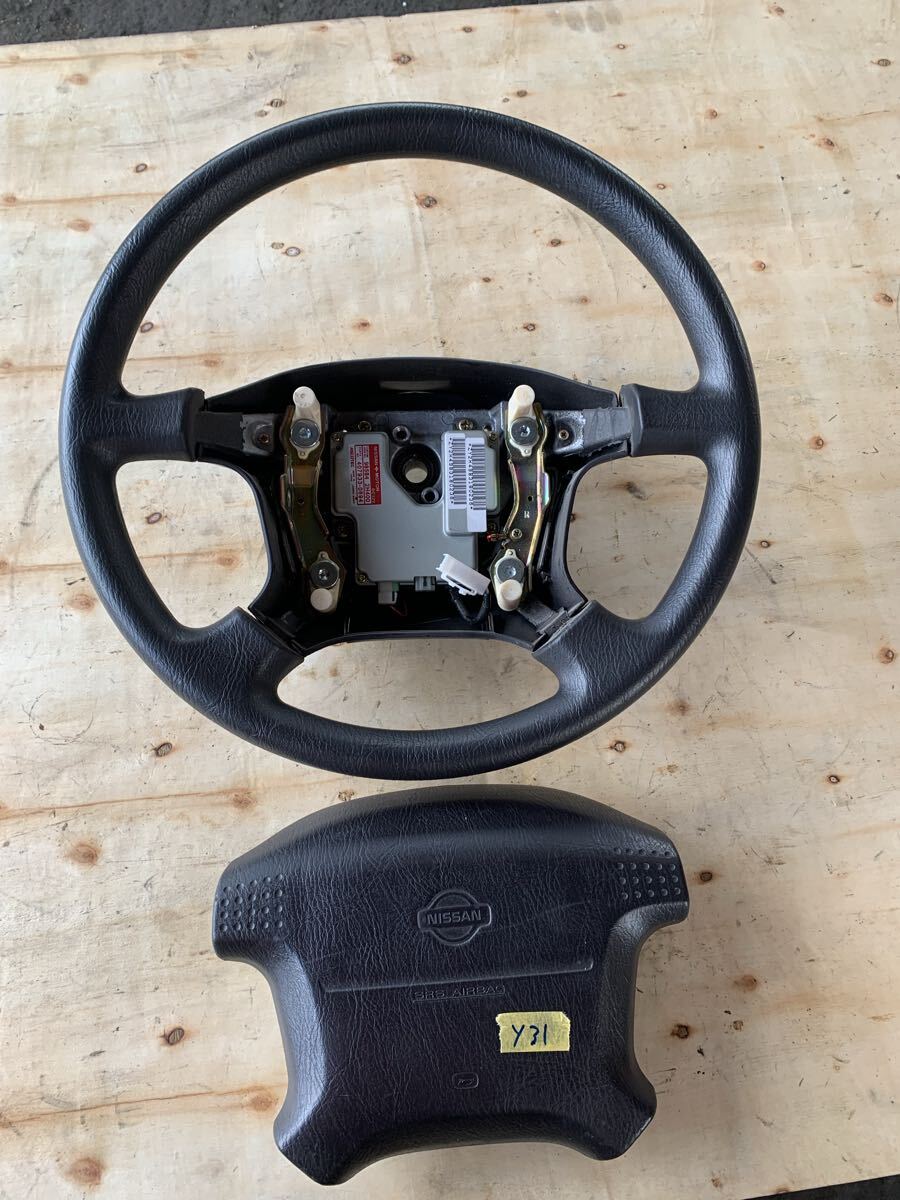 全国送料無料 Y31 セドリック グロリア ステアリング ハンドル インフレーター無し拍卖