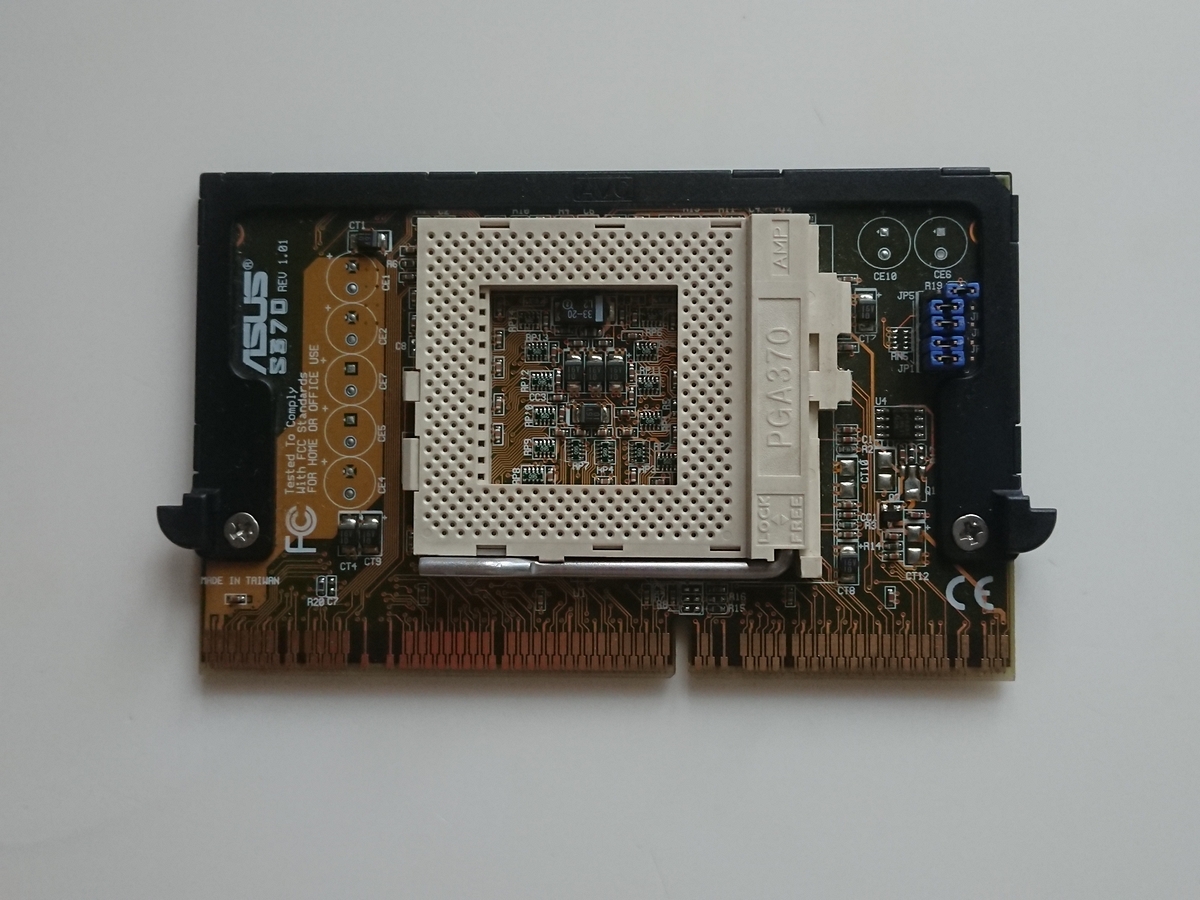 Socket 370 - Slot1変換アダプタ ASUS S370 Rev.1.01 中古拍卖