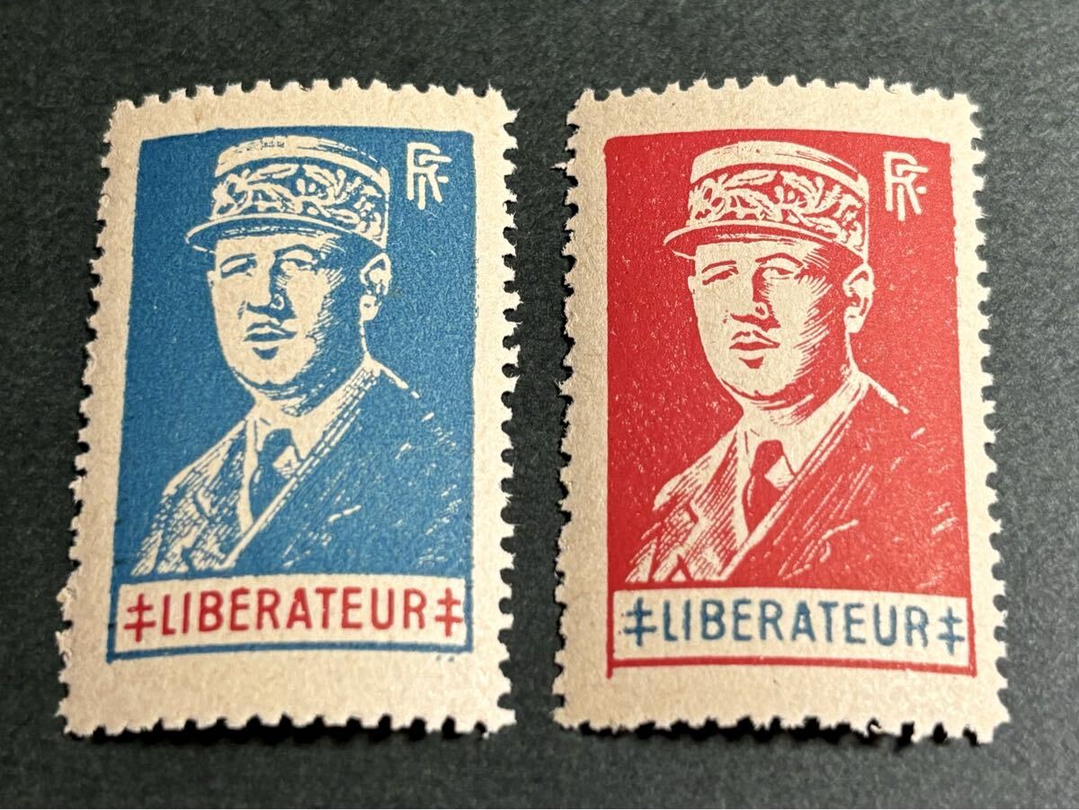 購入79,600円 フランス 自由フランス ドゴール将軍 2種 切手 ヨーロッパ 海外 世界 拍卖