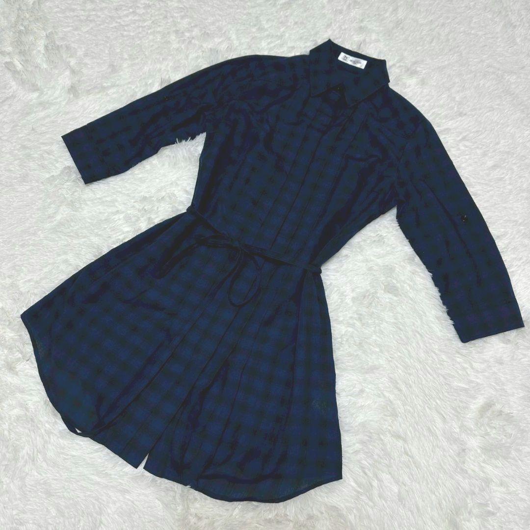 【ミッシェルクラン】/ワンピース/(M)/チェック柄/長袖/ロング拍卖