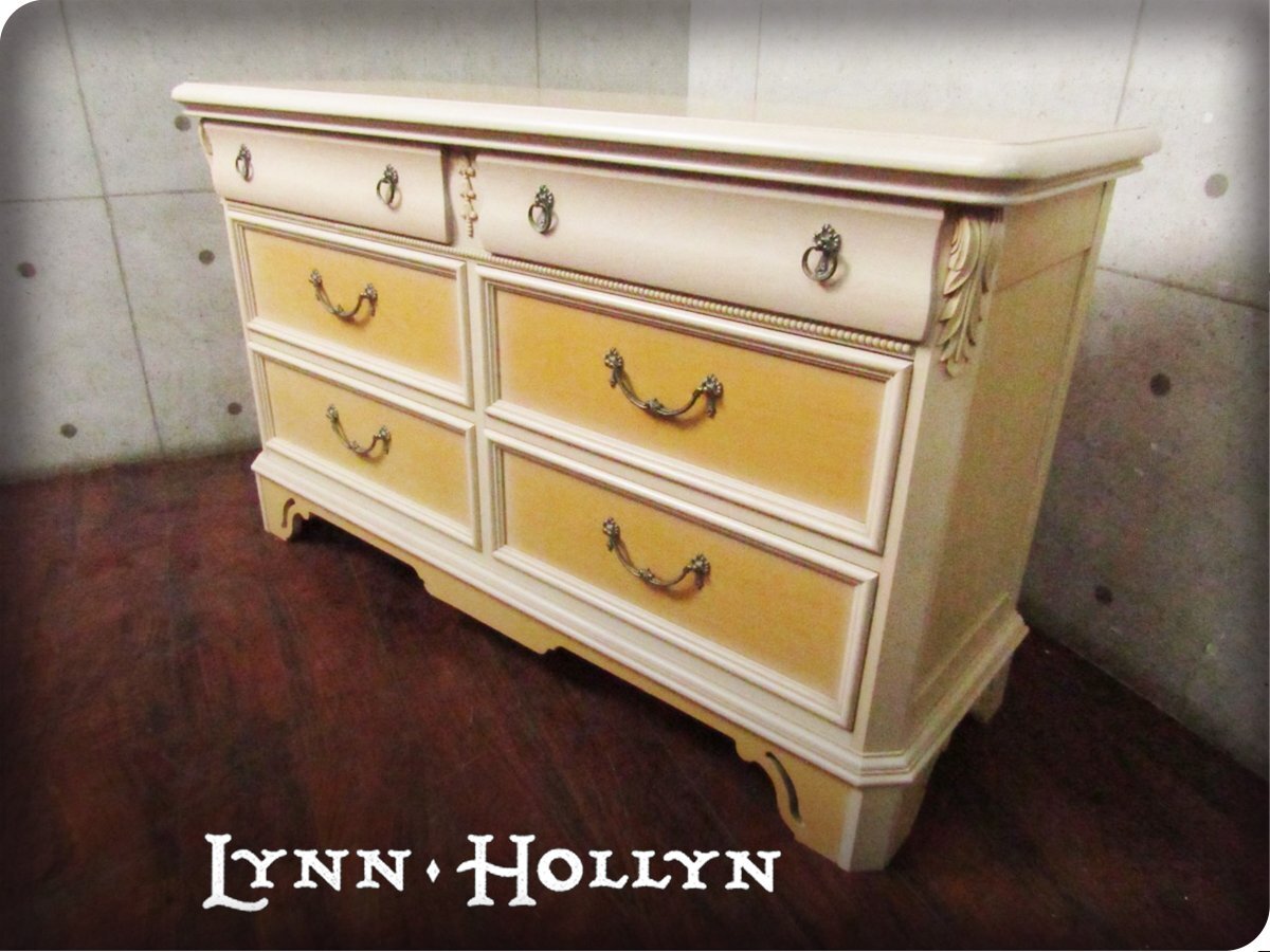 ■美品■LYNN HOLLYN/リンホーリン■高級■IDC大塚家具■ワイドチェスト■エレガントスタイル■コンソールチェスト■18万■spp376k拍卖