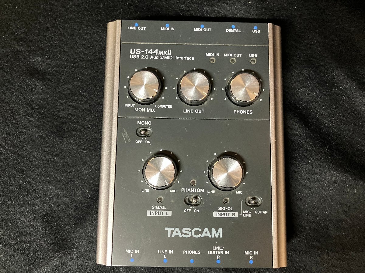 25A144 送料無料 TASCAM タスカム US-144MK Ⅱ オーディオインターフェース TEAC 音楽機器 PA機器 音響機材 通電動作未確認 ジャンク扱い拍卖