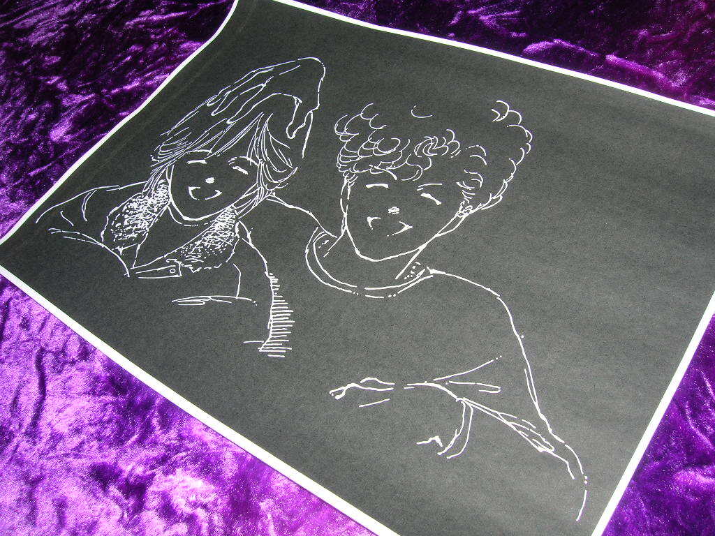 ☆カッティングステッカー◆80年代シルエット◆男女◆街道レーサー◆旧車會◆暴走族車◆デコトラ◆昭和レトロ◆当時物◆ホットロード◆拍卖