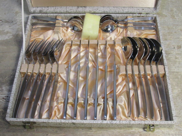 古い フォーク スプーン セット ケース付 カトラリー拍卖